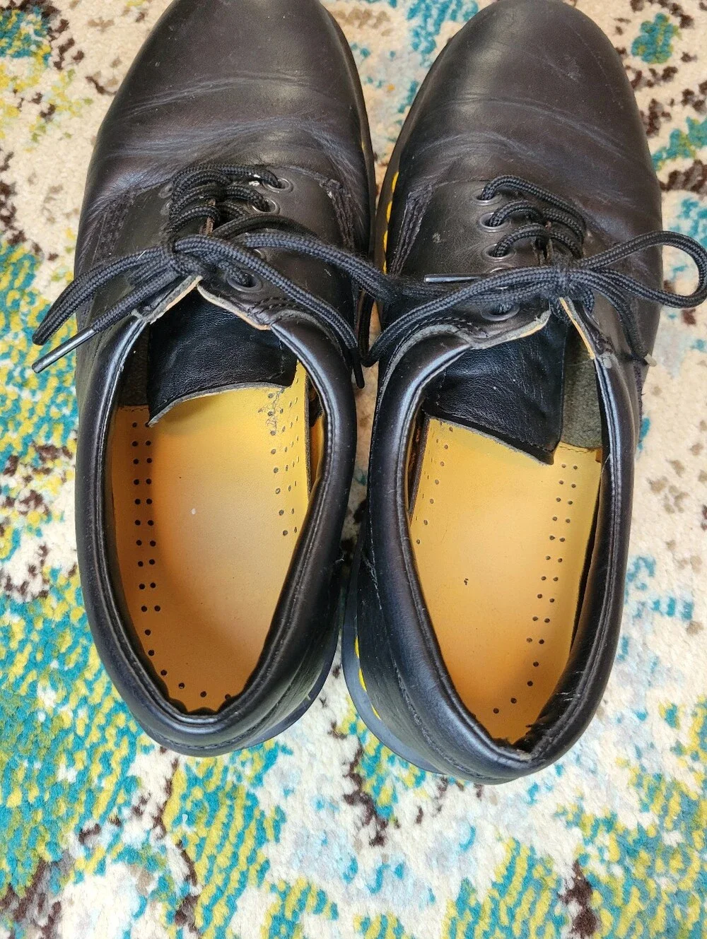 Dr. Martens 8053 Black Leather Lace Up Oxford Shoes, Size Mens 9